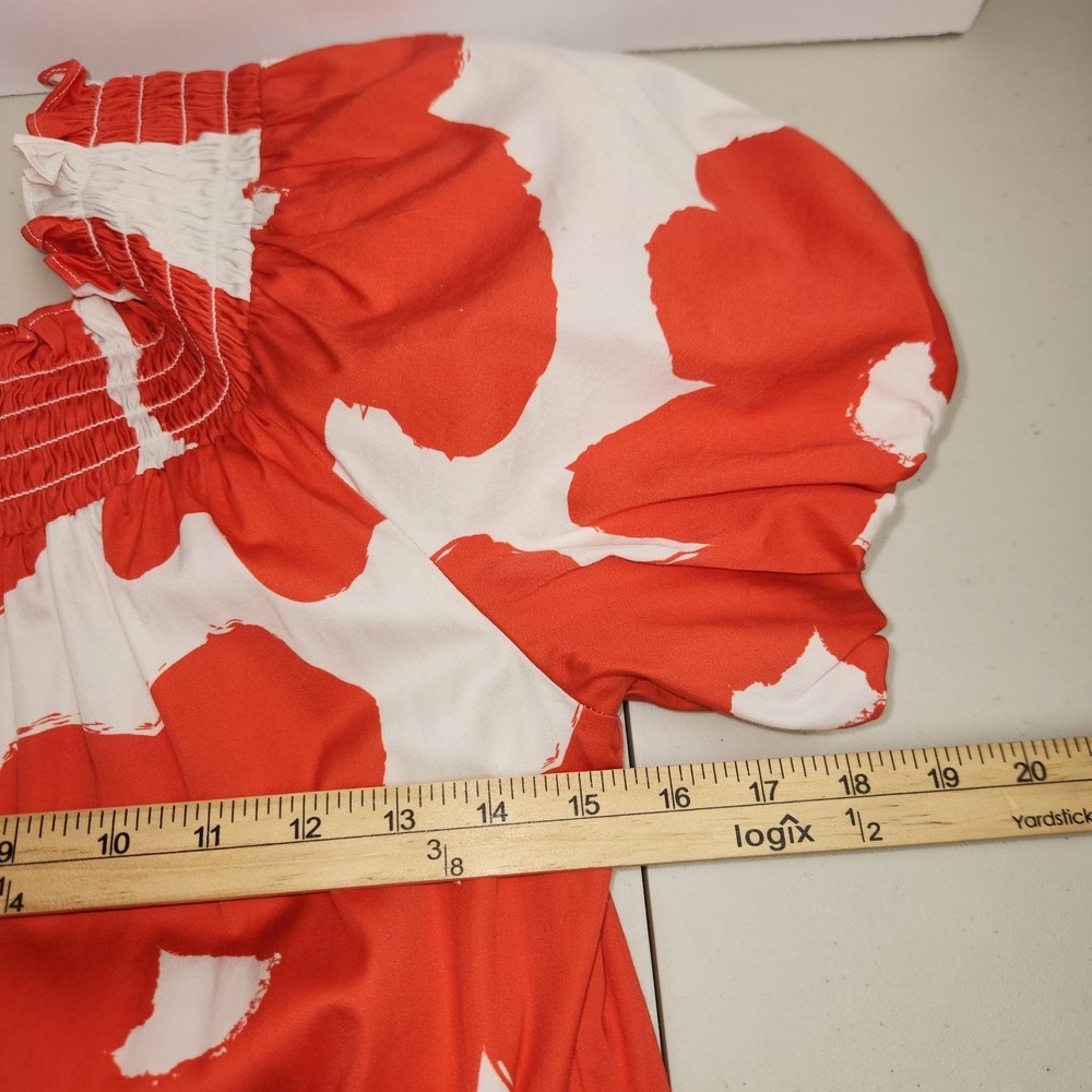 Crosby Mollie Burch Orange And White Gen Maxi Dress Poppy W/pockets Preppy *Read - Picture 8 of 15